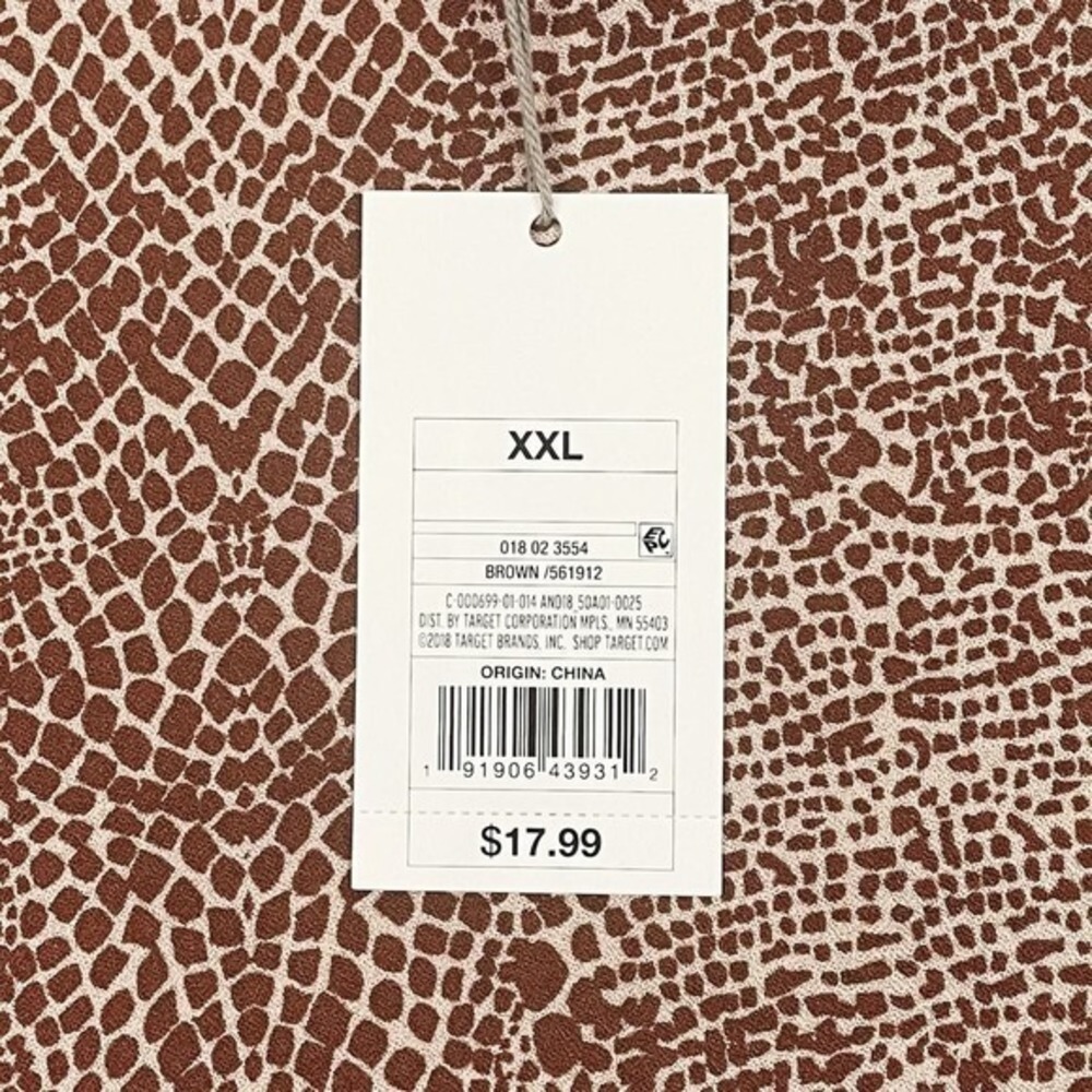 A New Day Animal Print Cami Size XXL Brown Plus Size Casual Earth Girl Summer - Picture 9 of 11